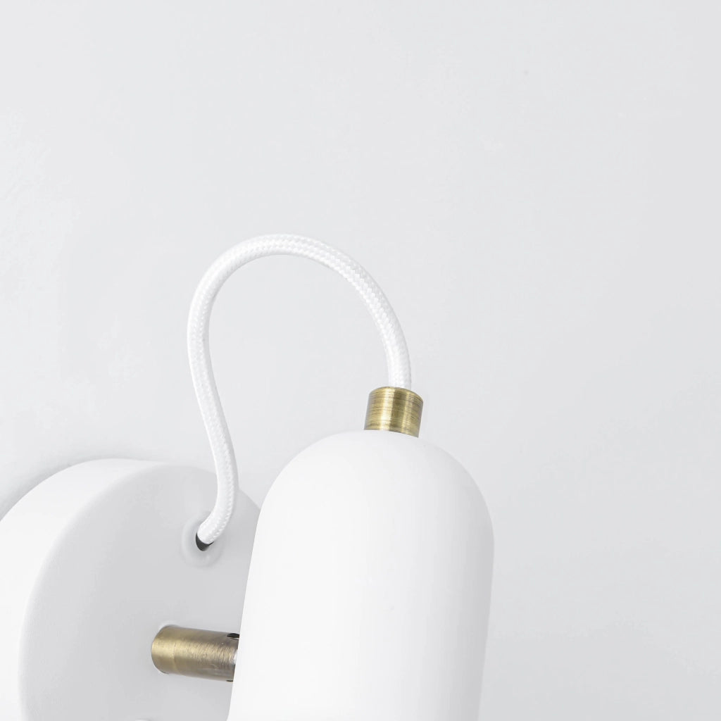 Applique Astama bianca 1xE27 con interruttore Light Prestige