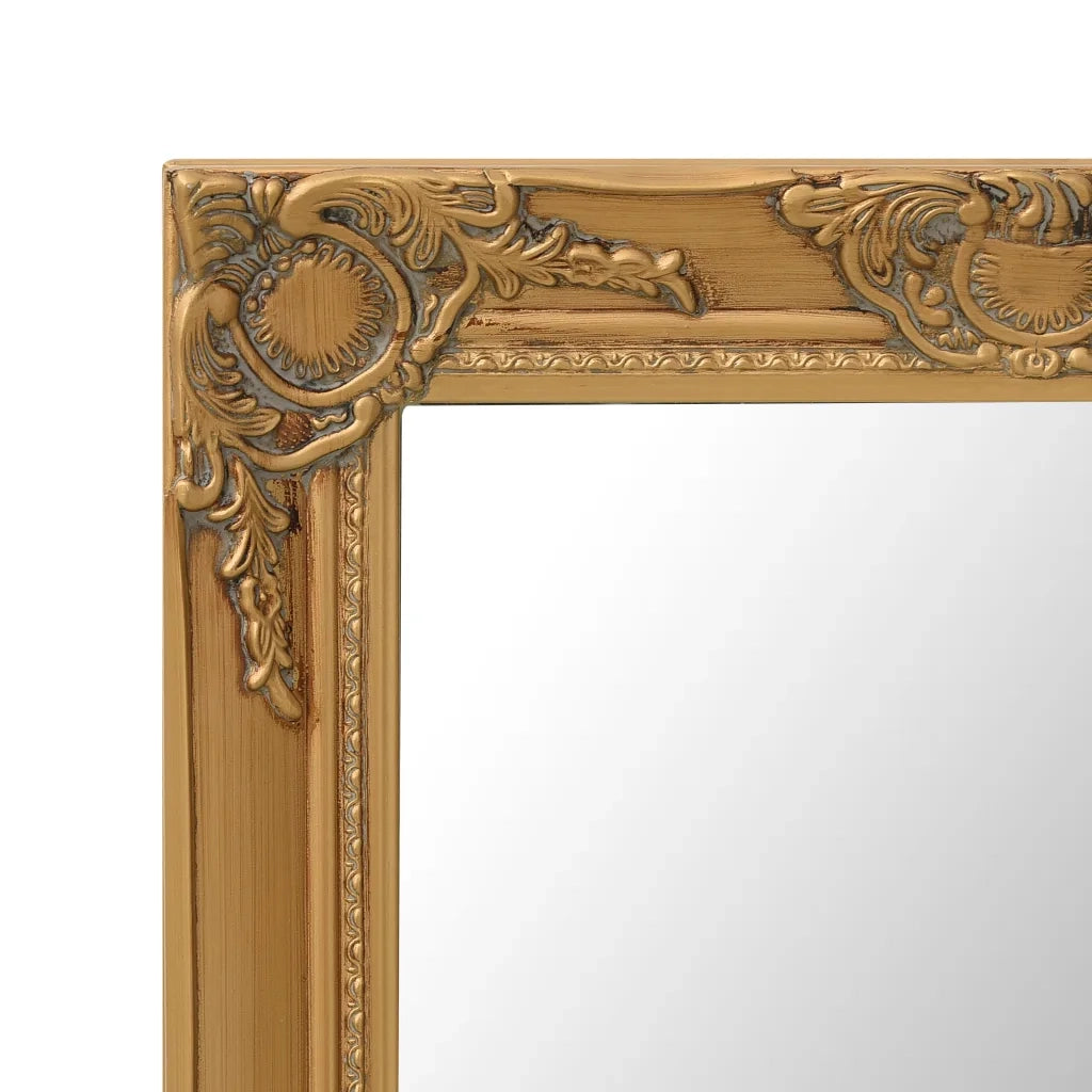 Specchio da Parete Stile Barocco 50x80 cm Oro 320321