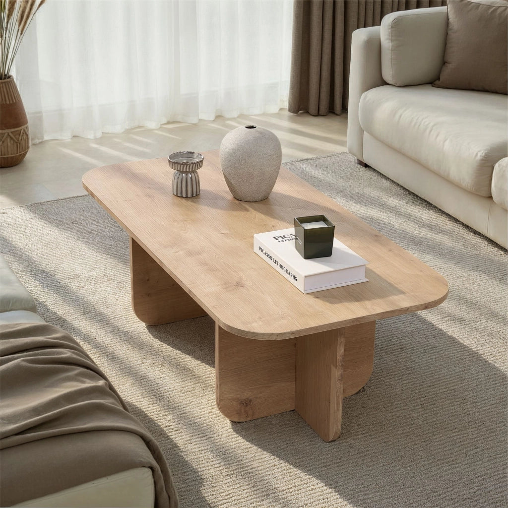 Tavolino in legno "Akira" 120 x 60 x 41 cm - Rovere zaffiro