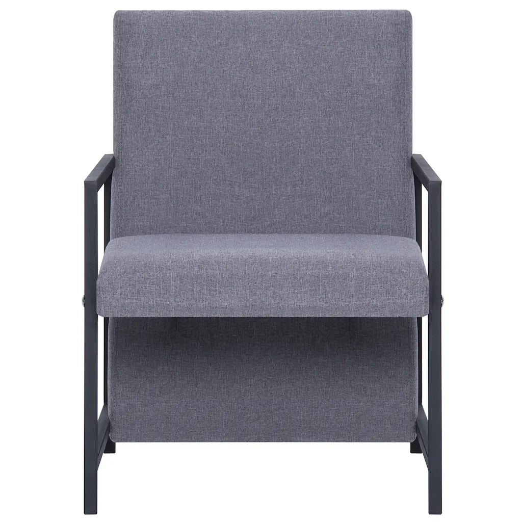 Poltrona | Sedia Relax Grigio Chiaro in Tessuto