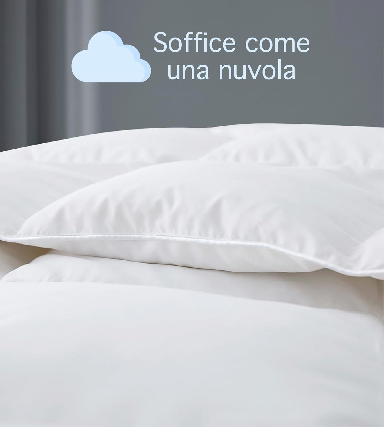 Piumino Letto Inverno Interno Bianco Coperta Invernale Pesante Morbida Microfibra Manopesca Anallergica Piumone Sofficissimo  Bianco - 1 Piazza e mezza