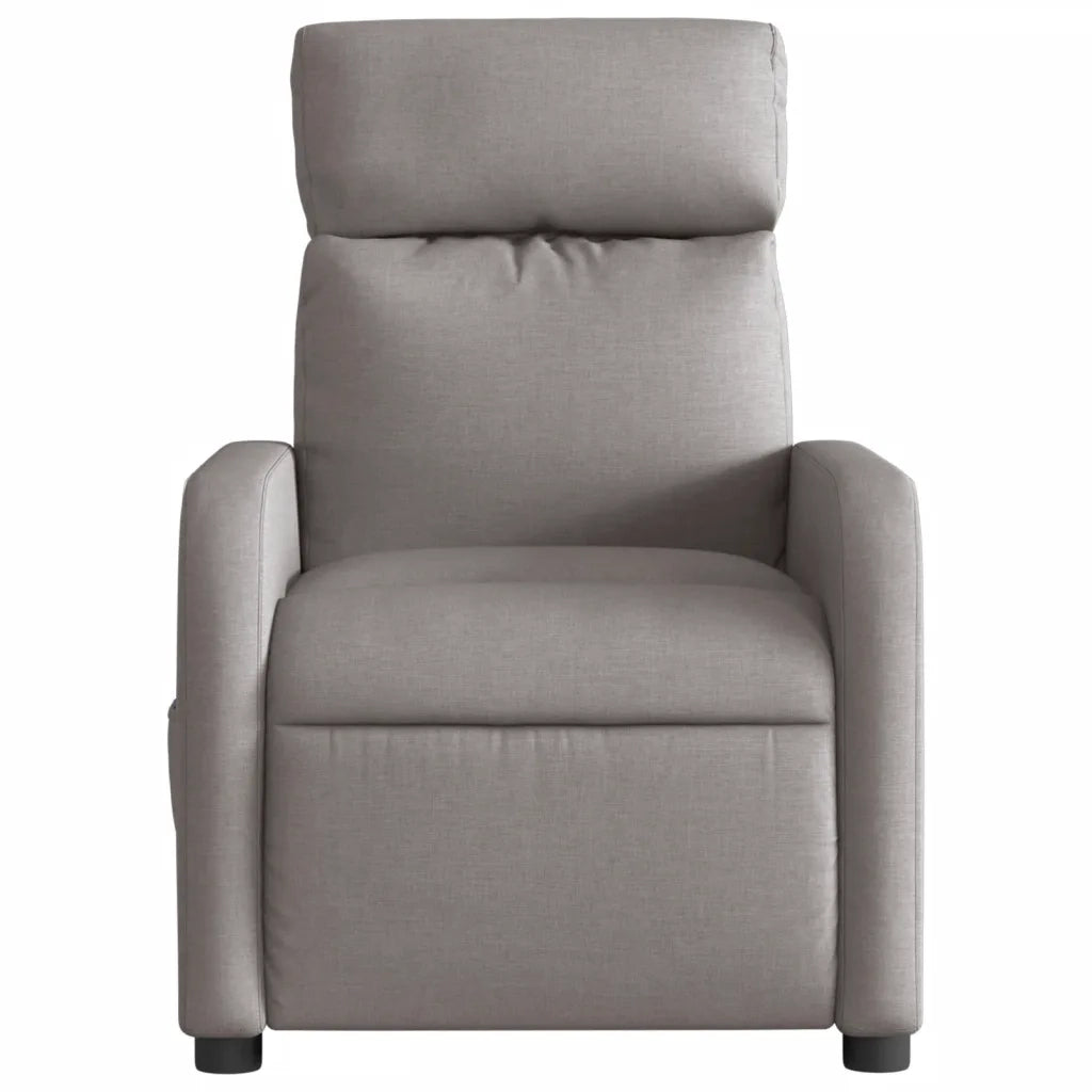 Poltrona | Sedia Relax Elettrica Reclinabile Tortora in Tessuto