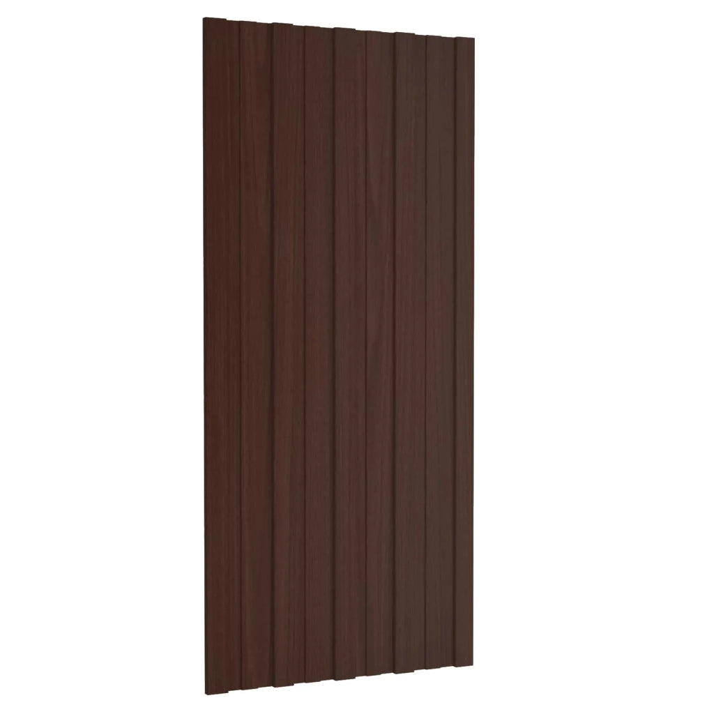 Pannello per tetto 12 pz Marrone 100 x 45 cm Acciaio zincato CFW2769246