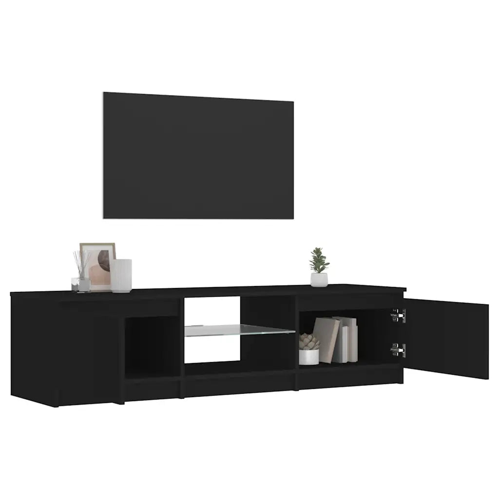 Mobile Porta TV con Luci LED Nero 140x40x35,5 cm cod mxl 47080