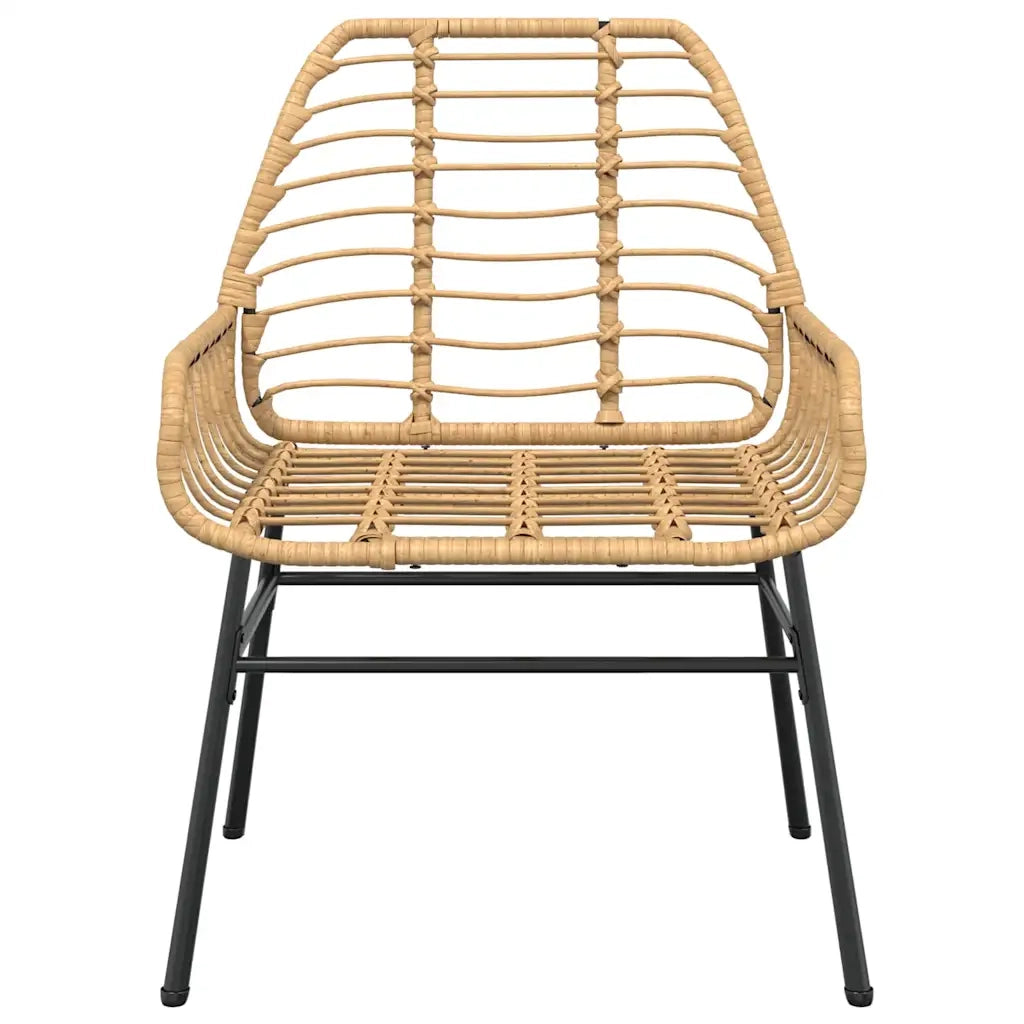 Set Pranzo da Giardino 7pz Marrone Polyrattan Vetro 3334546
