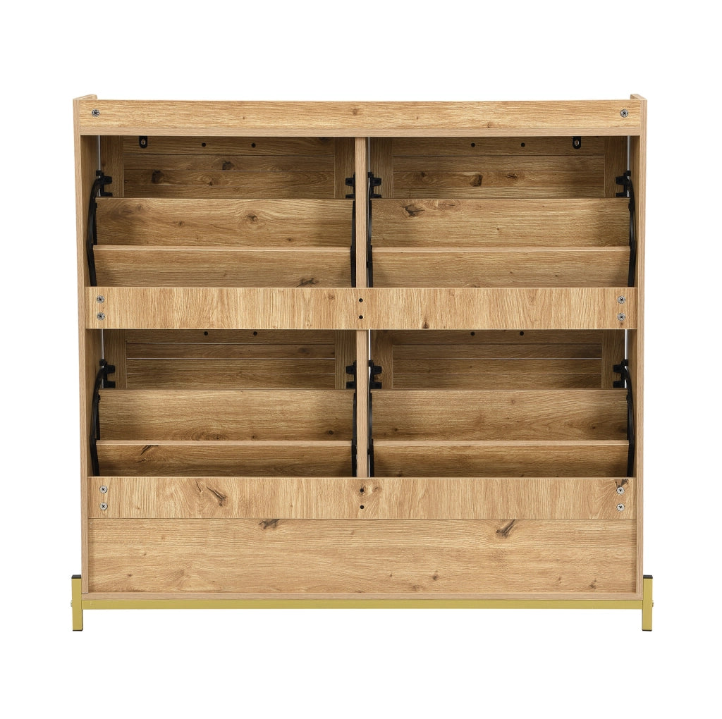 Scarpiera salvaspazio a 4 ante in MDF, 108,5x24x100 cm