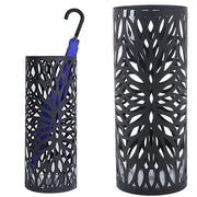 Portaombrelli in Ferro Design Rotondo Stand Nero Vaschetta Salvagoccia