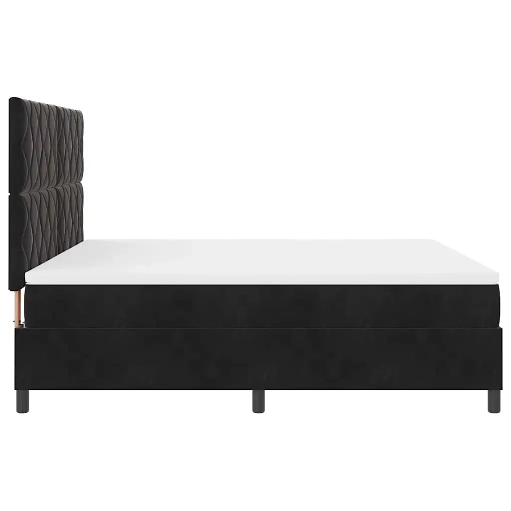 Letto a molle con materasso Nero 180 x 200 cm Velluto 3339916