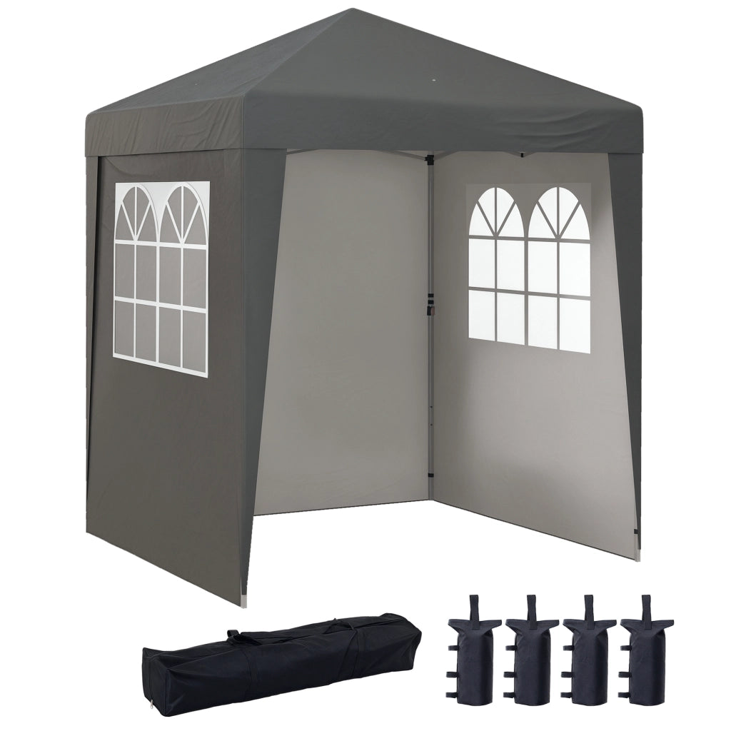 Tenda da giardino pieghevole ¨C zephmum ¨C grigio 3 pareti