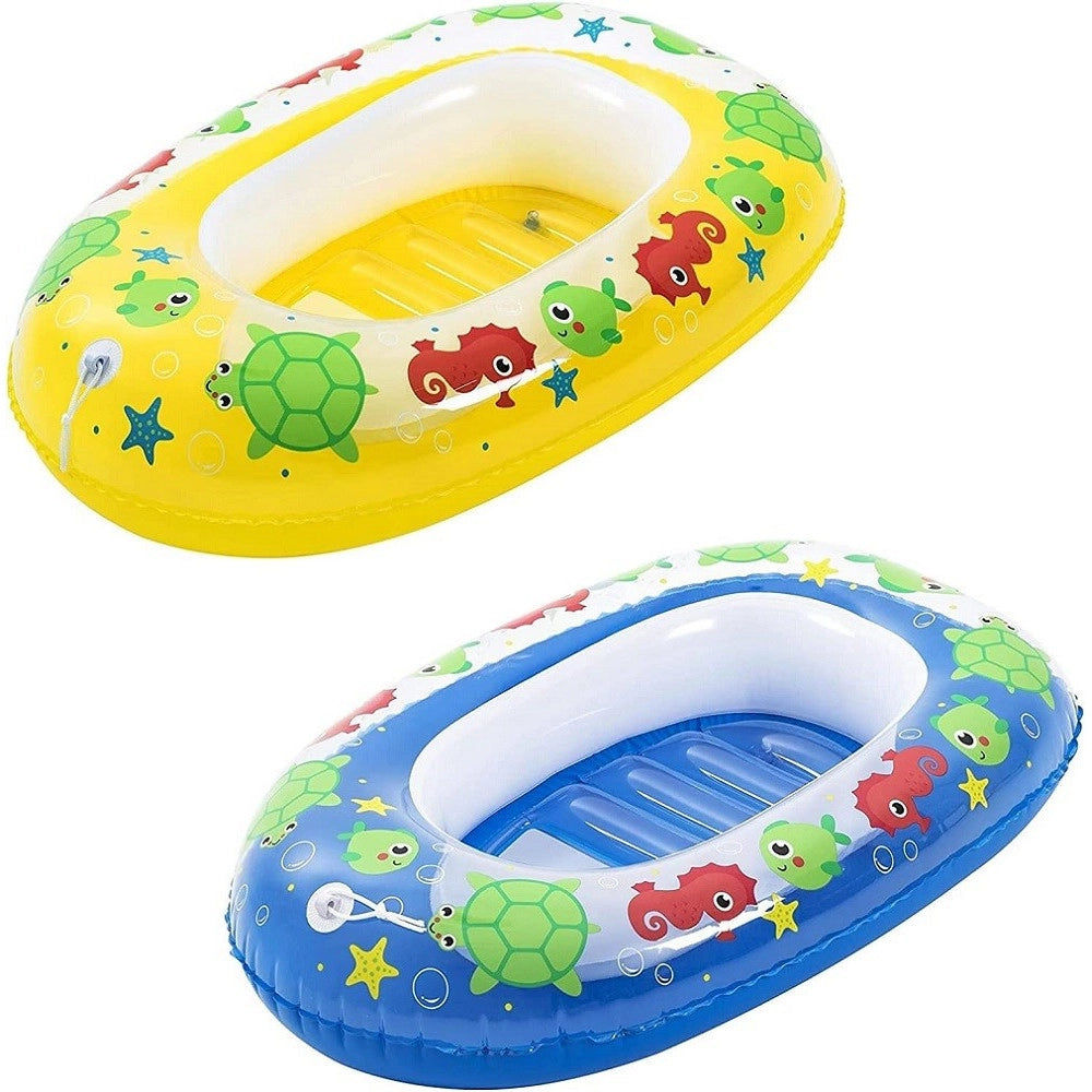 Trade Shop - Canotto Gonfiabile Per Bambini 3-6 Anni 102x69cm Mare Balena 2 Colori Ass. 34037 -