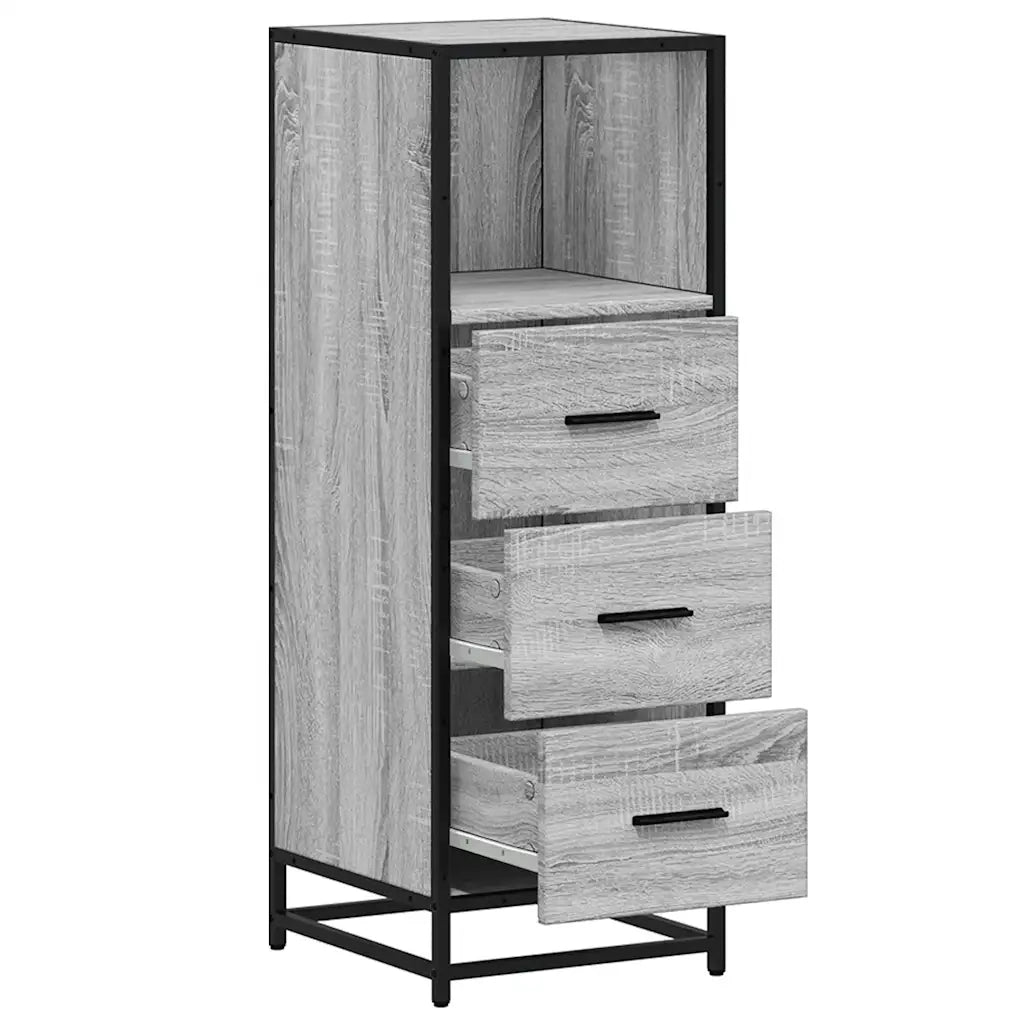 Armadietto Bagno Grigio Sonoma 35x37,5x100 cm Legno Multistrato