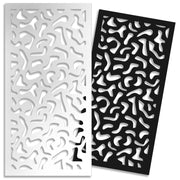 MACCHIE - Pannello in PVC traforato - Parasole Colore: nero, Misura: 47x94 cm