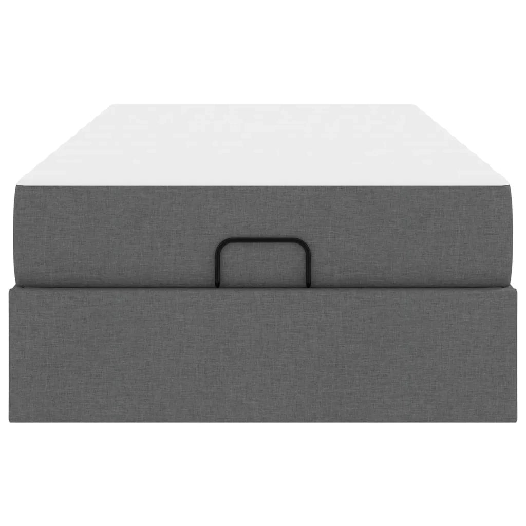 vidaXL Struttura del letto Grigio scuro 100 x 200 cm Tessuto