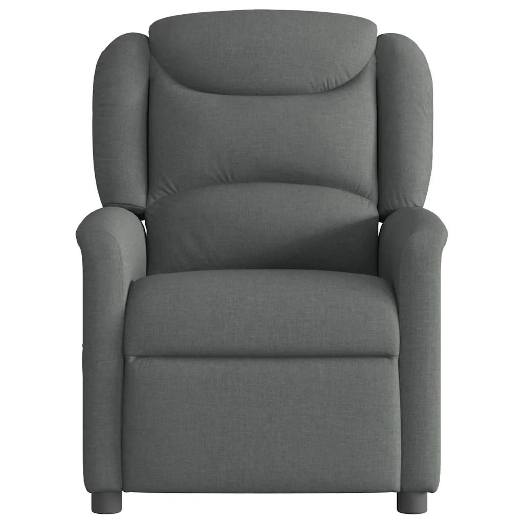 Divano Sedia-Poltrona Reclinabile in Tessuto Grigio Scuro 860174