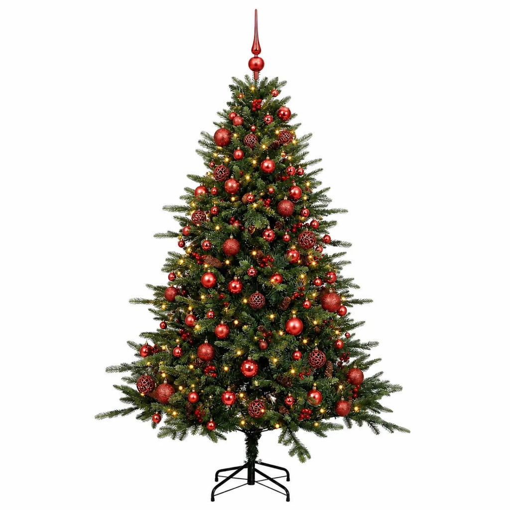 Albero di Natale artificiale con palline 240 cm 300 LED 3466813