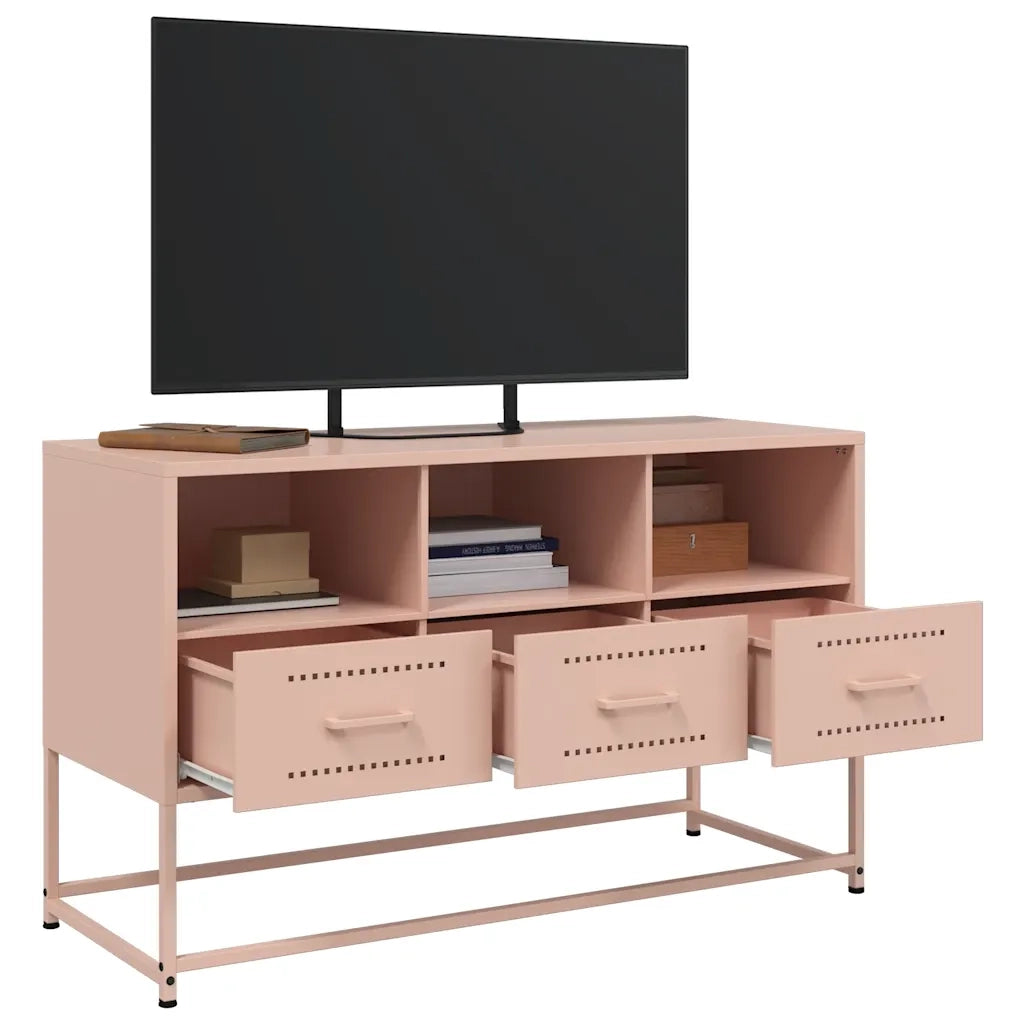 Mobile TV Rosa 100,5x39x60,5 cm in Acciaio