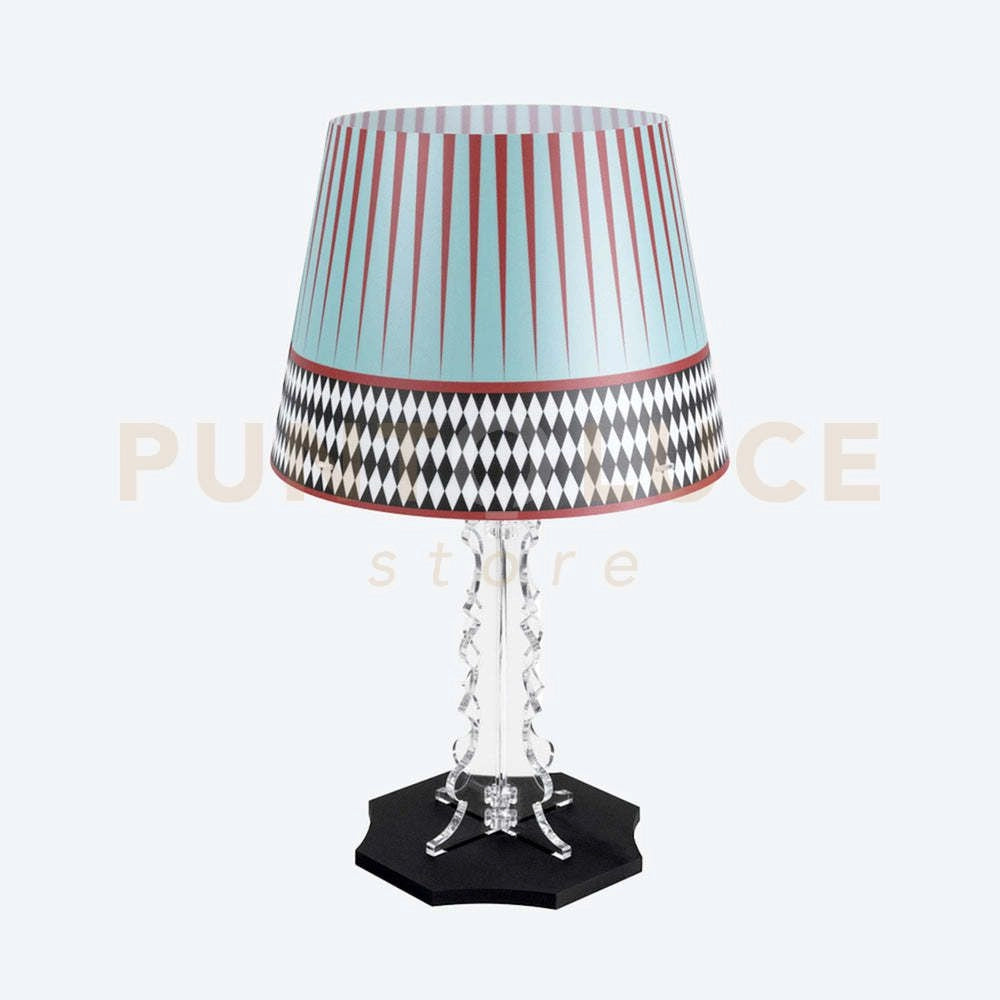 LAMPADA DA TAVOLO GRANDE BRIGHELLA 1 LUCE ATTACCO E27 DISEGNO FOULARD