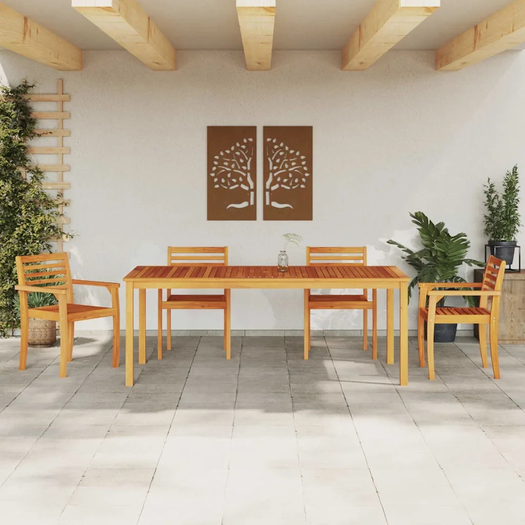 Set da Pranzo per Giardino 7 pcs Marrone