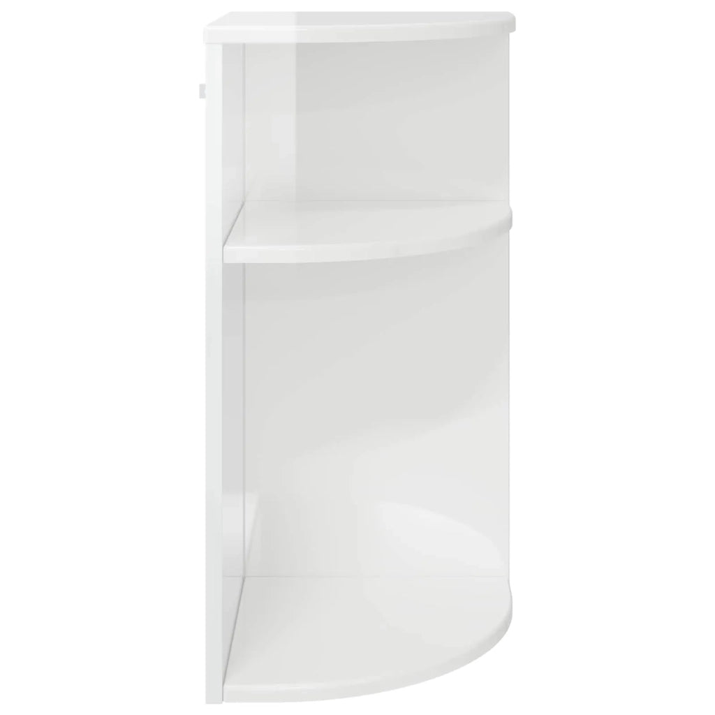 Tavolino Bianco Lucido 29,6 x 29,6 x 60 cm Legno multistrato 891124