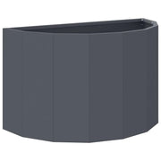 Fioriera | Cassetta per fiori | Vaso Antracite 60 x 30 x 35 cm Acciaio