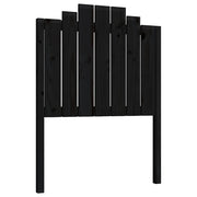 Testiera | Testata per Letto Nera 81x4x110 cm in Legno Massello di Pino