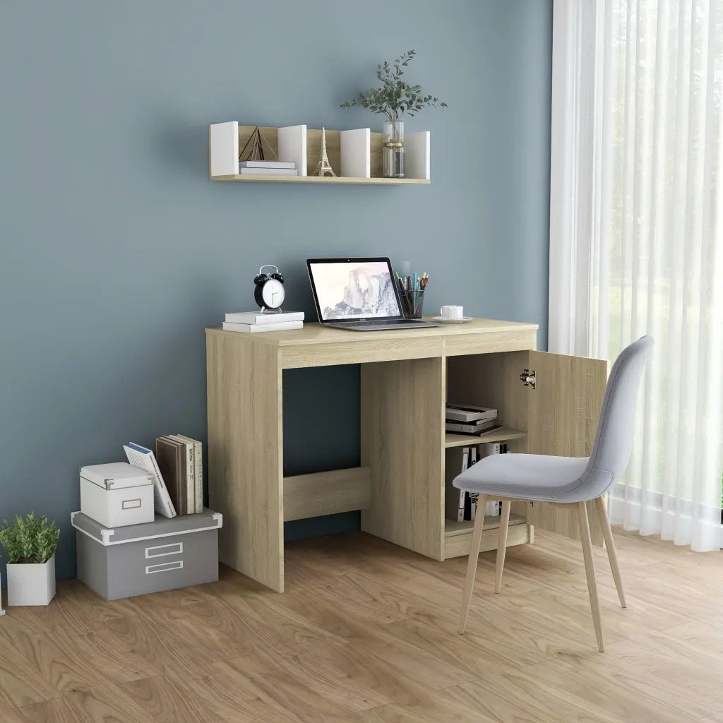 Scrivania Rovere Sonoma 100x50x76 cm in Legno Multistrato 801799