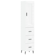 Buffet credenza cassettiera mobiletto mobile contenitore organizer cucina soggiorno salotto alto 34,5 x 34 x 180 cm legno ingegnerizzato bianco 02_0032271