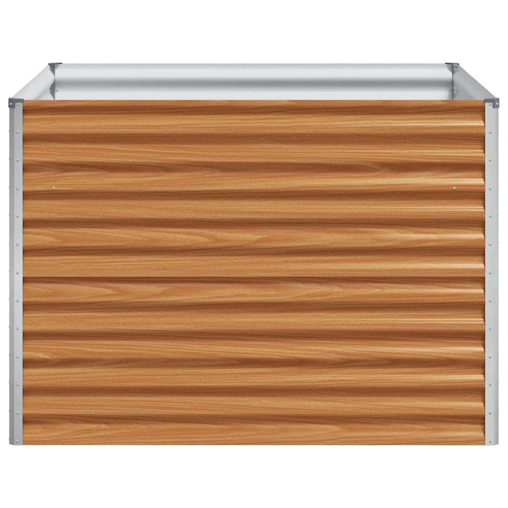 Fioriere | Cassetta per fiori | Letto rialzato da giardino 98 x 100 x 68 cm Acciaio zincato