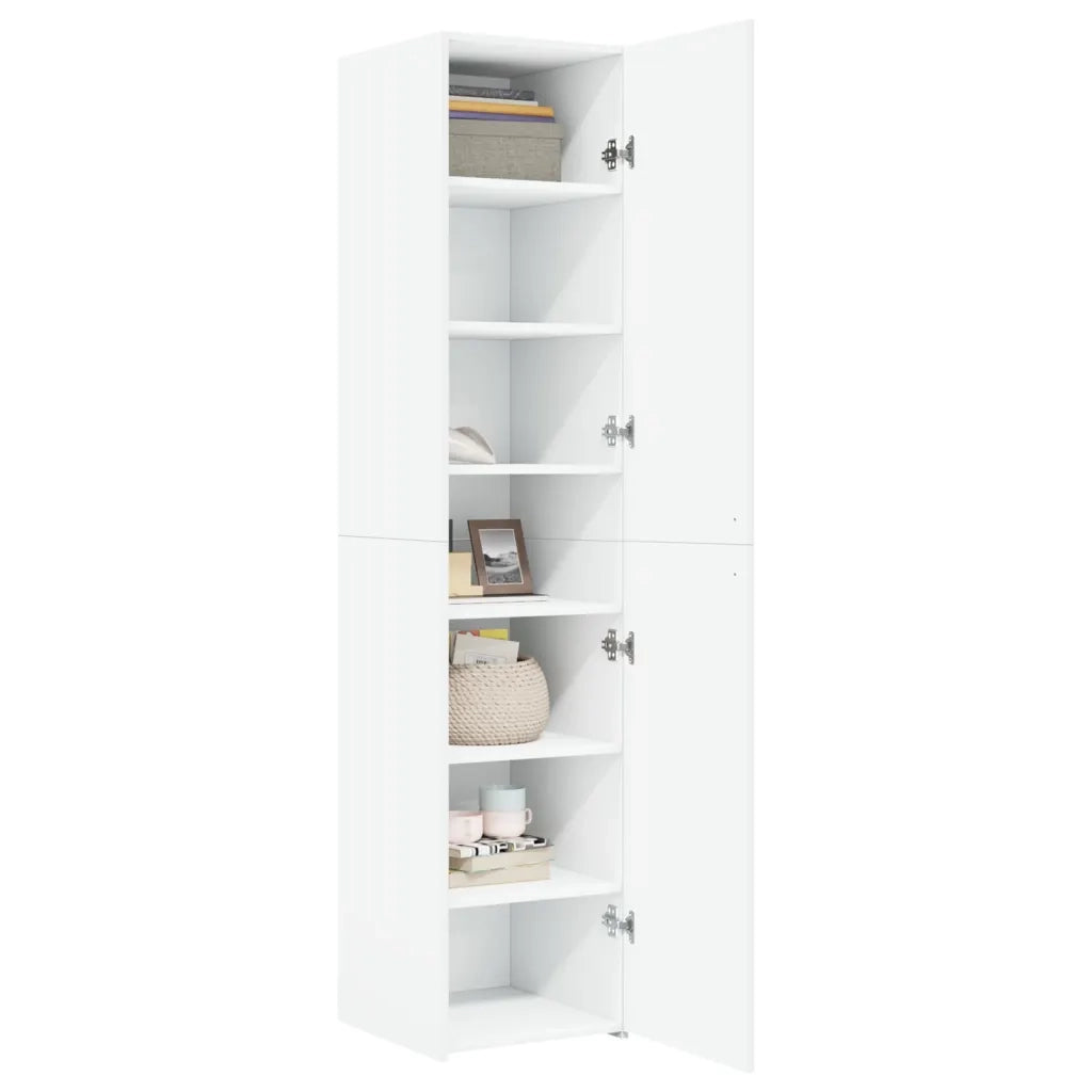 Credenza Bianca 40x42,5x185 cm in Legno Ingegnerizzato 3281399