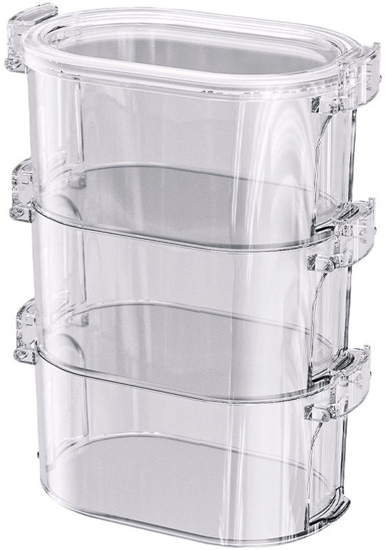 Mini Contenitori di Cibo Chiusibili con Coperchio, Materiali Translucidi in Plastica Contenitori di Piccola Scorta per Erbe, Caramelle, Noci, Caffè o Tè, Conserva il Cibo Fresco