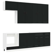 Unità Cucina PORTO 8 pcs Nero Legno ingegnerizzato 3438164