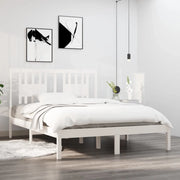 Giroletto-Struttura Letto Bianco in Legno Massello di Pino 120x200 cm 746721