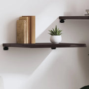 Ripiano Marrone Scuro 60x60x(2-4) cm Massello Rovere Trattato 363774