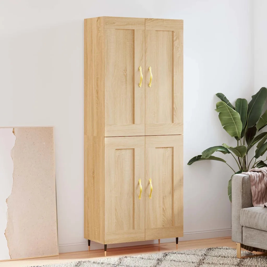 Credenza Rovere Sonoma 69,5x34x180 cm in Legno Multistrato 3199668