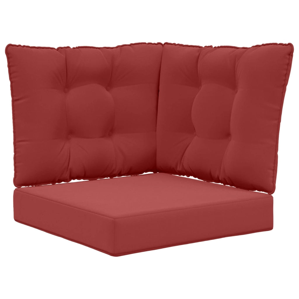 Cuscino per divano da esterno 3 pcs Rosso vino Poliestere
