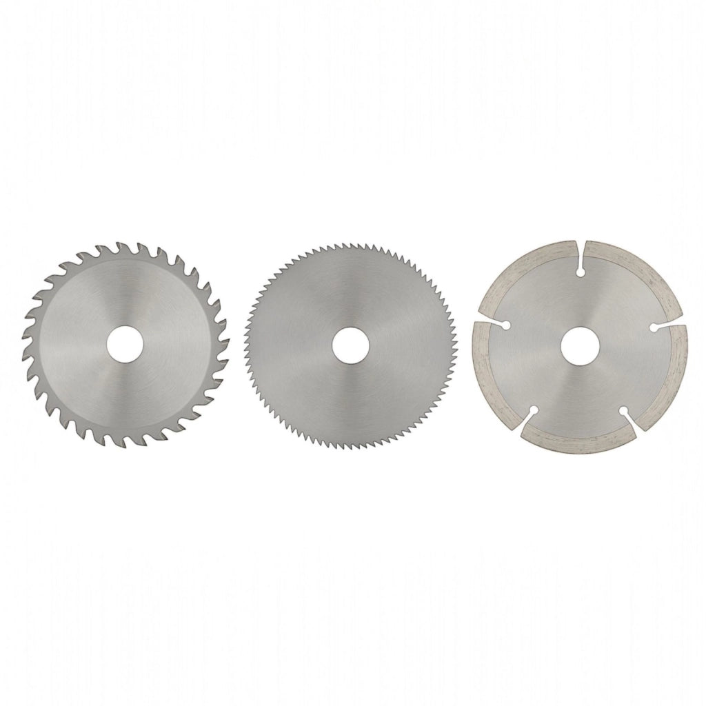Set 3 Dischi da Taglio per Legno Plastica Alluminio Pietra Lame Circolari Ø85mm