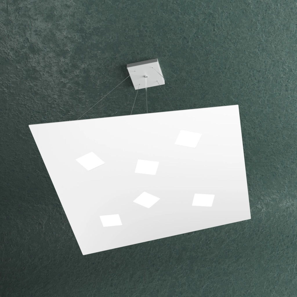 NOTE SOSPENSIONE 6+2 LUCI BIEMISSIONE BIANCO 1140-S6+2-BI