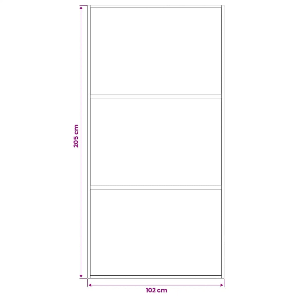 Porta scorrevole 102 x 205 cm Vetro Temperato e Alluminio 42054110