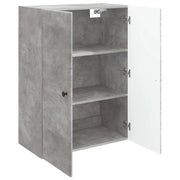 Armadietto a Muro | Mobiletto a muro Grigio Cemento 66 x 34,5 x 90 cm