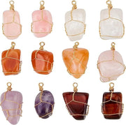 Pendente a forma di cuore con perle di agata naturale cordoncino dorato intrecciato - Pendenti per collane orecchini bracciali - Artigianato di gioielli
