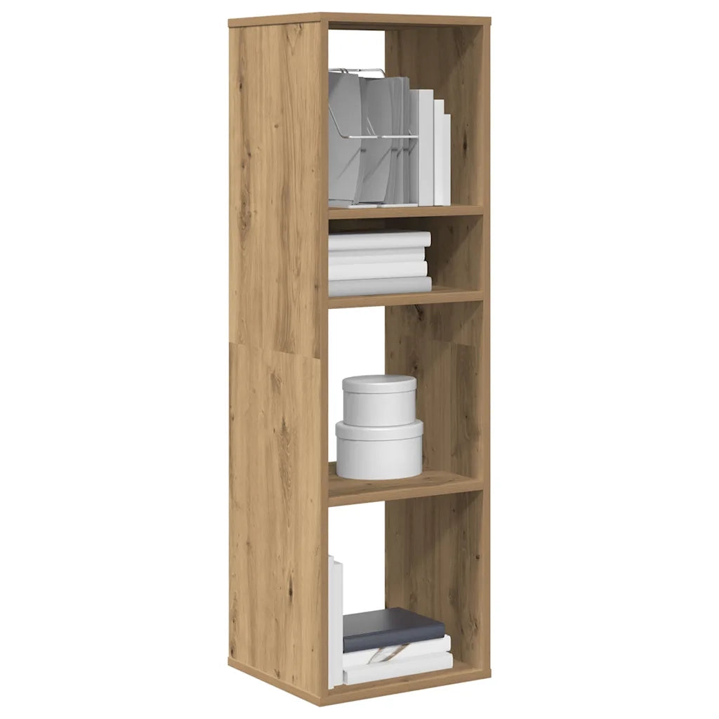 Libreria-Scaffale per Libri-Mobile di Stoccaggio Rovere Artigianale 34x31x112 cm in Legno Multistrato