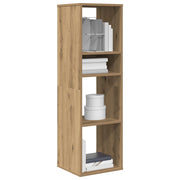 Libreria-Scaffale per Libri-Mobile di Stoccaggio Rovere Artigianale 34x31x112 cm in Legno Multistrato
