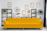 Copridivano Elasticizzato 4 Posti in Poliestere Giallo