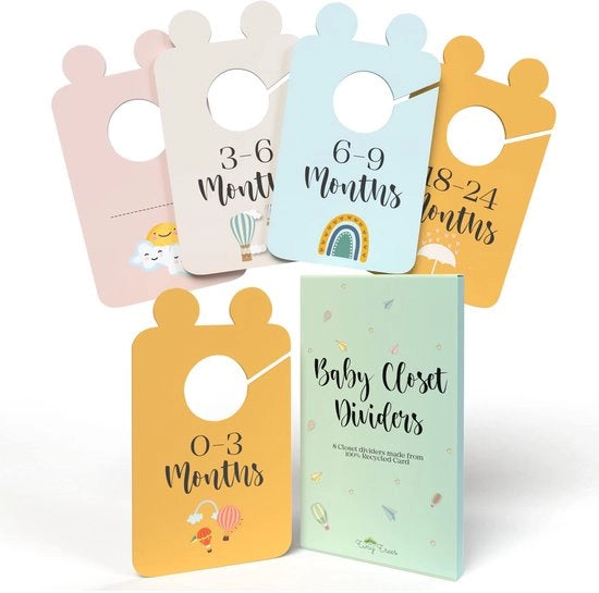 8 x Distributori per Abbigliamento per Bambini da 0 a 24 Mesi in Scatola Regalo - Distributori per Abbigliamento per Bambini - Primo Necessario per Bambini - Set di Benvenuto per Neonati per Madri e Padri Ragazzo/Ragazza (Inglese)