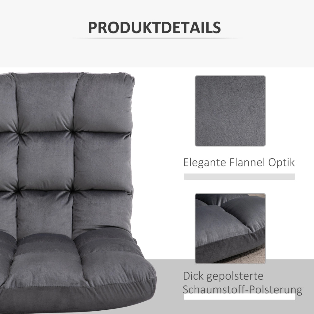 Poltrona a bassa seduta ¨C Zephmum ¨C Grigio Tessuto 55x71x53.5 cm