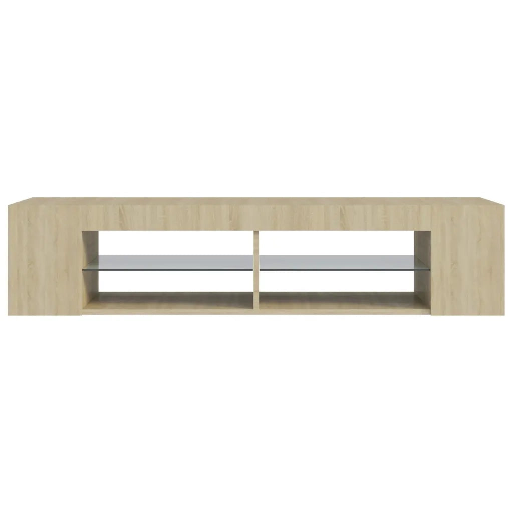 Mobile Porta TV con Luci LED Rovere Sonoma 135x39x30 cm 804232