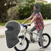 Casco per bambini - nero - casco da bicicletta - maschera UV - ragazzi ragazze - grigio-nero