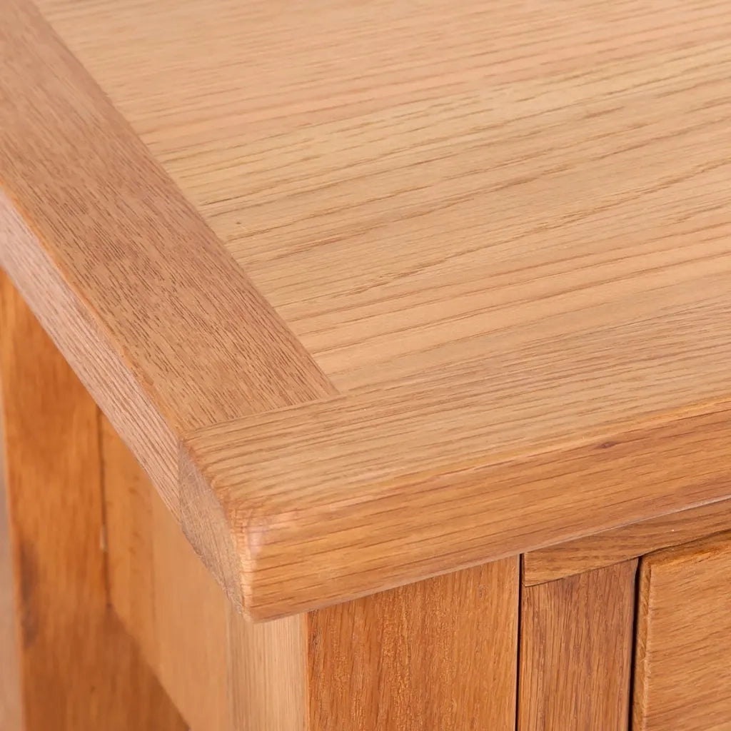 Tavolo Consolle con 2 Cassetti 83x30x73cm in Massello di Rovere 241675