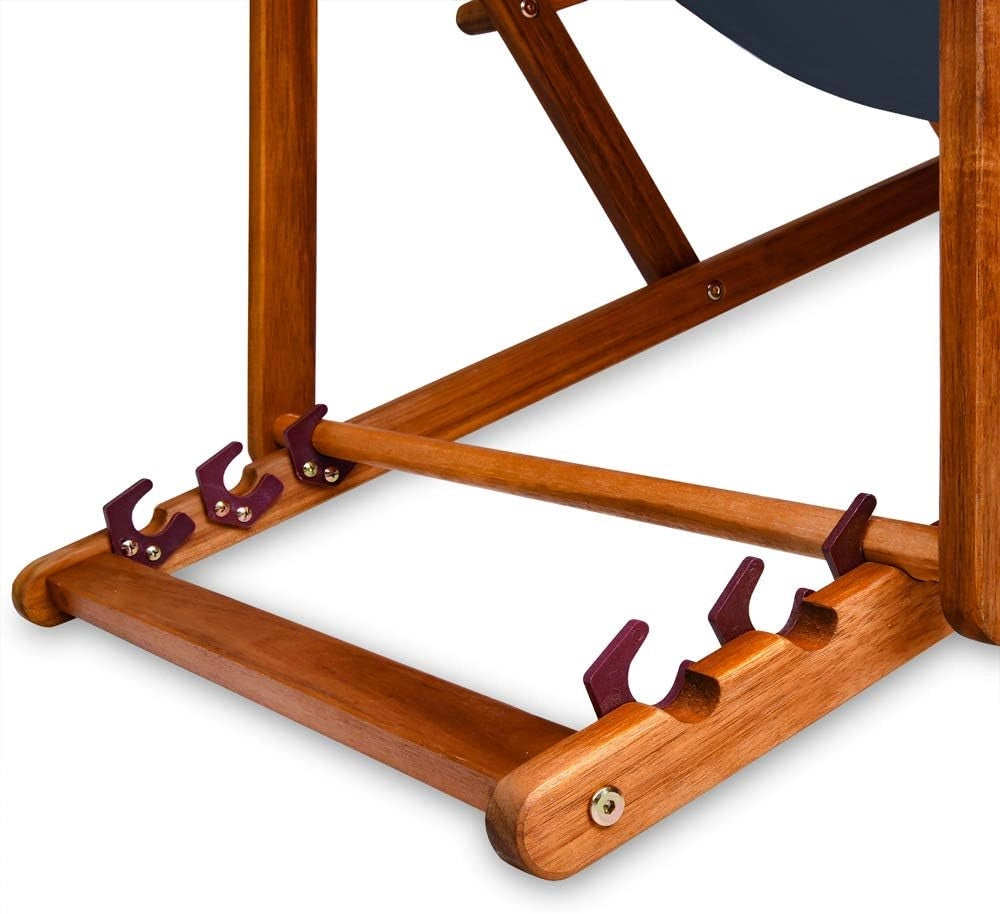 ® Sedia a Sdraio in Legno Acacia Pieghevole con Poggiatesta Traspirante Poltrona Relax Sedie Esterno Giardino