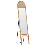 Elegante specchio da terra in rattan naturale tile boho 168x41 cm camera da letto soggiorno